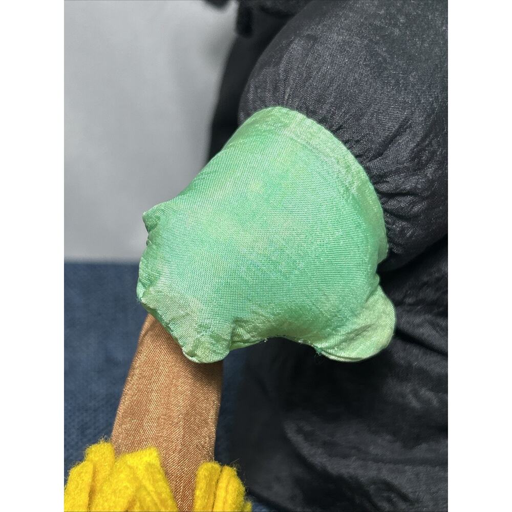 Vintage Parachute Nylon Witch Stuffed Plush Halloween Decor 20" 1993 w Broom - Picture 6 of 13